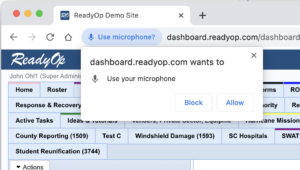 Screenshot: Microphone Access