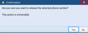 Screenshot: Confirmation Dialog