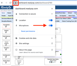 Screenshot: Site Permissions
